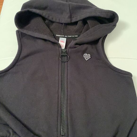 Justice Zip Up Hooded Sweatsuit Jumpsuit Girls Size 10 - Picture 11 of 14